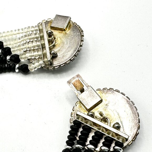 Vintage Art Deco Style Multi-Strand Glass Beaded Statement Necklace — MCM — EUC - Picture 5 of 8